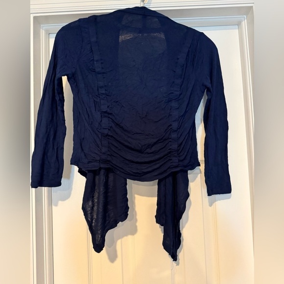 Aviva Navy Blue Open Front Cardigan size small - Picture 4 of 5